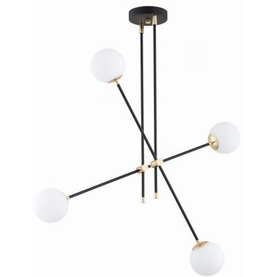 Argon Abstract lampa podsufitowa 4x7W opal mat/czarny 1696