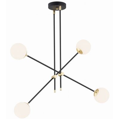 Argon Abstract lampa podsufitowa 4x7W opal mat/czarny 1696