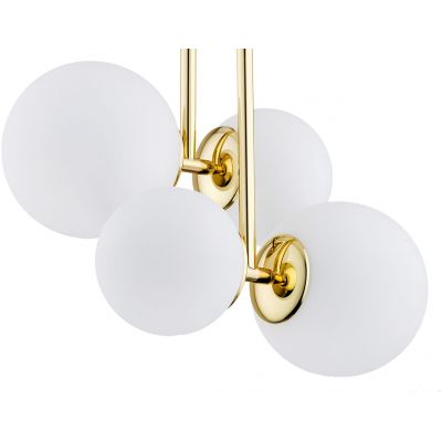 Argon Moritz lampa podsufitowa 4x15W opal mat/mosiądz 1743