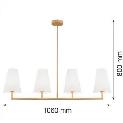 Argon Safiano lampa podsufitowa 4x15W biały/złoty 1828