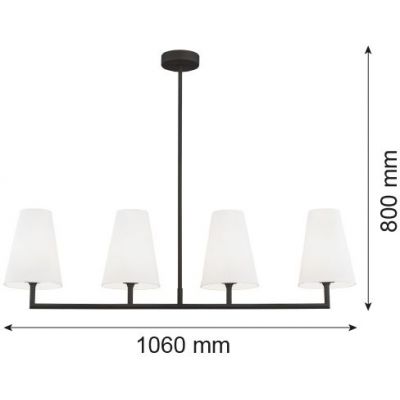 Argon Safiano lampa podsufitowa 4x15W biały/czarny 1831