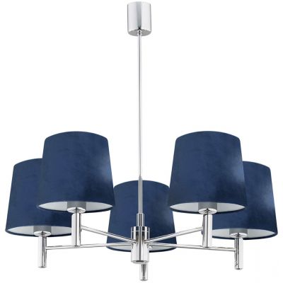 Argon Bolzano lampa wisząca 5x15 W chrom-granatowa 2074