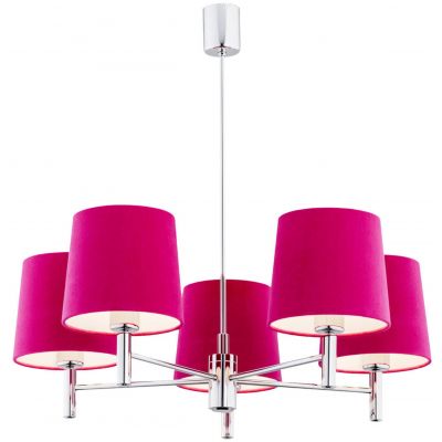 Argon Bolzano lampa podsufitowa 5x15W różowy/chrom 2075