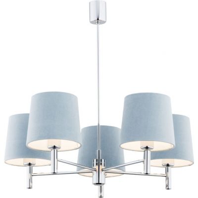 Argon Bolzano lampa wisząca 5x15W błękitny/chrom 2076