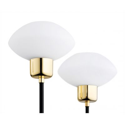 Argon Ravello lampa wisząca 5x15W opal mat//czarna struktura/mosiądz 2128