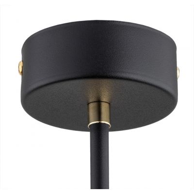 Argon Ravello lampa wisząca 5x15W opal mat//czarna struktura/mosiądz 2128