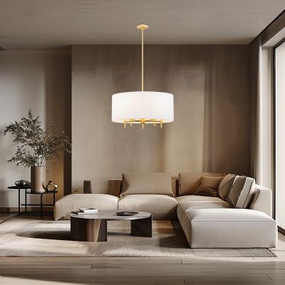 Argon Abbano lampa podsufitowa 5x7W biały/mosiądz szczotkowany 2132