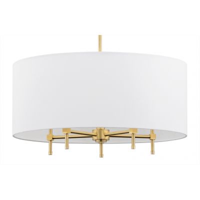 Argon Abbano lampa podsufitowa 5x7W biały/mosiądz szczotkowany 2132