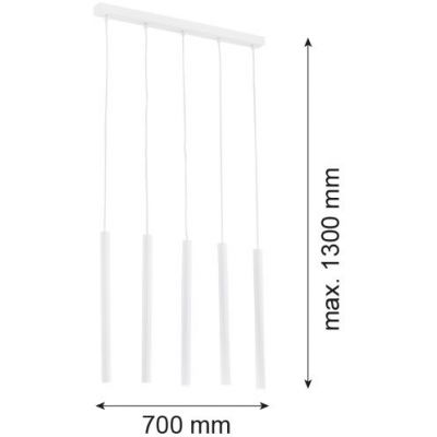 Argon Etna Plus lampa wisząca 5x6W biały 2136