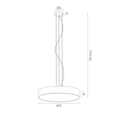 Argon Darling lampa wisząca 1x42W LED biały 3351