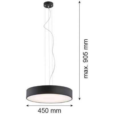 Argon Darling lampa wisząca 1x42W czarny 3352