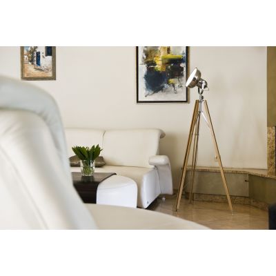 Argon Foto New lampa stojąca 1x22,5W LED drewno/chrom 3354