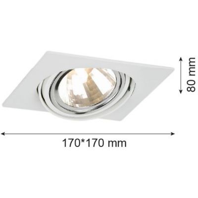 Argon Olimp lampa do zabudowy 1x6W biały 3654