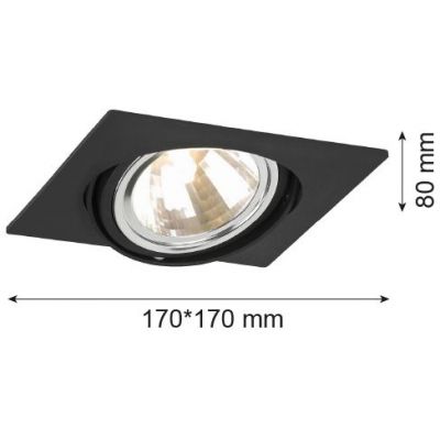 Argon Olimp lampa do zabudowy1x6W czarny 3656