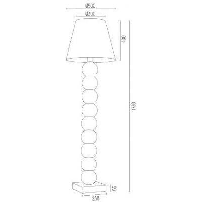 Argon Fudżi lampa stojąca 1x15W czarny 3659