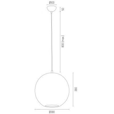 Argon Portoryko lampa wisząca 1x15W jasny brąz 3672