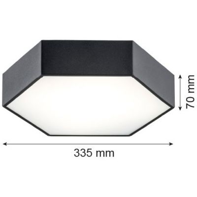 Argon Arizona plafon 1x22,5W LED czarny 3823