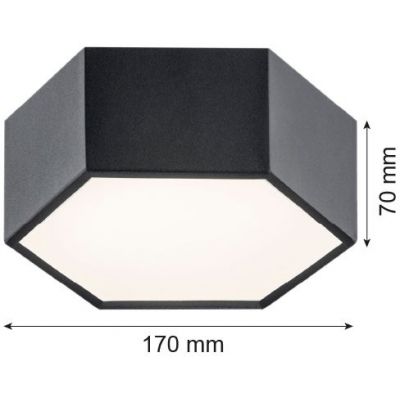 Argon Arizona plafon 1x9W LED czarny 3824
