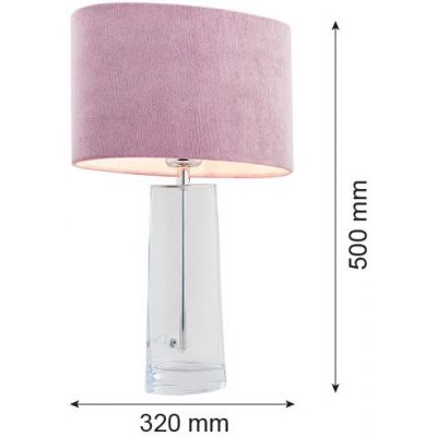 Argon Prato lampa stołowa 1x15W różowy/przezroczysty 3841