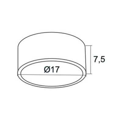 Argon Vichy lampa podsufitowa 1x13,5W LED czarny 3887