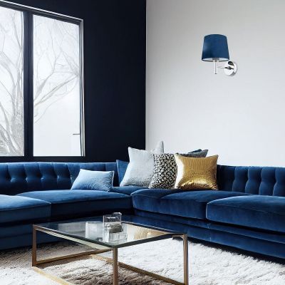 Argon Bolzano kinkiet 1x15 W chrom-granatowy 3908