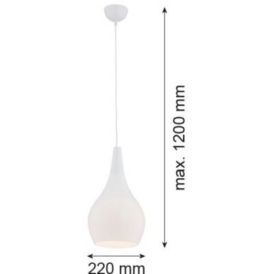 Argon Santana lampa wisząca 1x15W przezroczysty/opal 3996