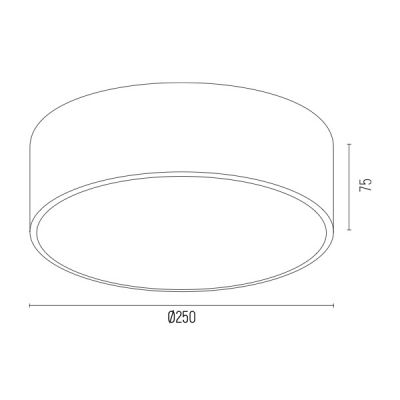 Argon Atlantis plafon 1x22,5W LED złoty/biały 4077