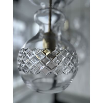 Argon Bilbao lampa wisząca 1x15W przezroczysty/mosiądz 4204