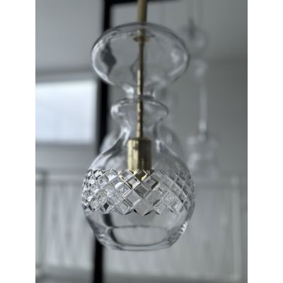 Argon Bilbao lampa wisząca 1x15W przezroczysty/mosiądz 4204