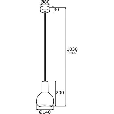 Argon Sines lampa wisząca 1x15W biały/mosiądz 4215