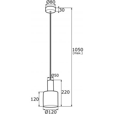 Argon Sines lampa wisząca 1x15W szałwia/mosiądz 4217