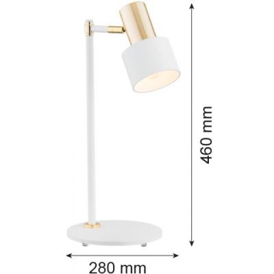 Argon Doria lampa biurkowa 1x15W biały/mosiądz 4256