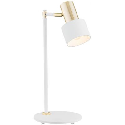 Argon Doria lampa biurkowa 1x15W biały/mosiądz 4256