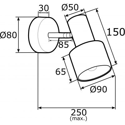 Argon Doria kinkiet 1x15W biały/mosiądz 4264