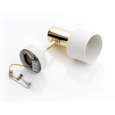 Argon Doria kinkiet 1x15W biały/mosiądz 4264