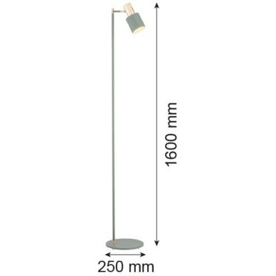 Argon Doria lampa stojąca 1x15W szałwia/mosiądz 4271