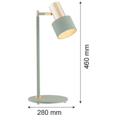 Argon Doria lampa biurkowa 1x15W szałwia/mosiądz 4276