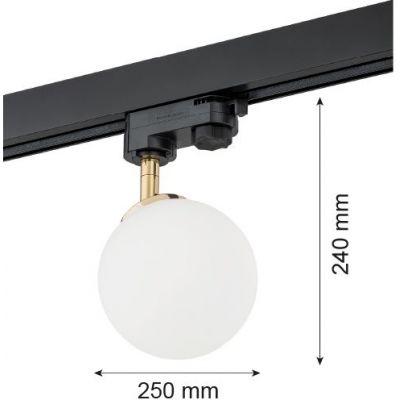 Argon Bang lampa do szynoprzewodów 1x6 W czarny-mosiądz 4307