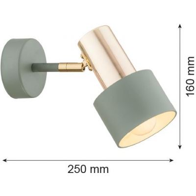 Argon Doria kinkiet 1x15W szałwia/mosiądz 4315