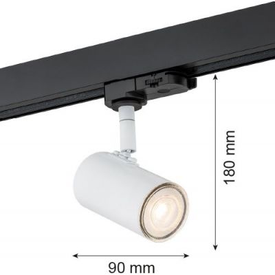 Argon Horta lampa do szynoprzewodu 1x5W biały/czarny 4327