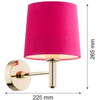 Argon Ponte kinkiet 1x15W różowy/ciemny mosiądz 4349