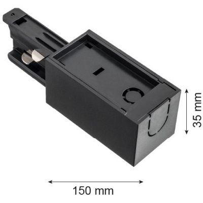 Argon T-Rack końcówka zasilająca do szynoprzewodów czarny 4366