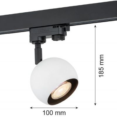 Argon Muri lampa do szynoprzewodów 1x5W biały/czarny 4377