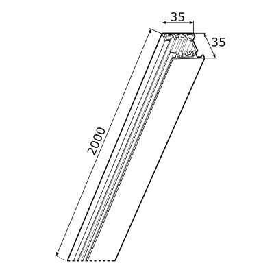 Argon T-Rack Two szynoprzewód 2m czarny 4380