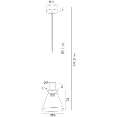 Argon Beverly lampa wisząca 1x15W czarny/chrom 4688