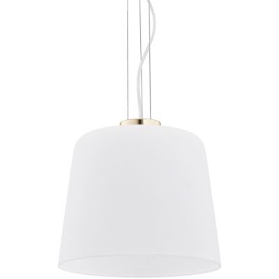 Argon Berkley lampa wisząca 1x15W opal/mosiądz 4689