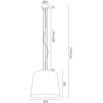 Argon Berkley lampa wisząca 1x15W złoty/biały 4690