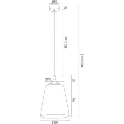 Argon Jackson lampa wisząca 1x15W mosiądz/opal mat 4698