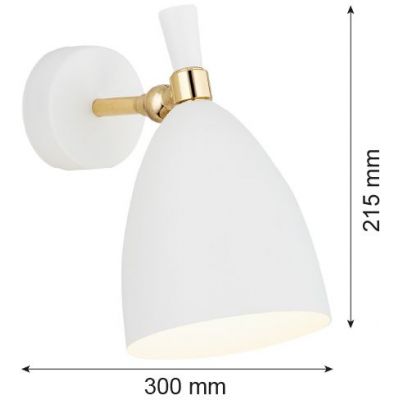 Argon Charlotte kinkiet 1x15W błękitny mat/mosiądz 4700