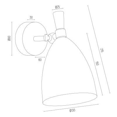 Argon Charlotte kinkiet 1x15W czarny/mosiądz 4701